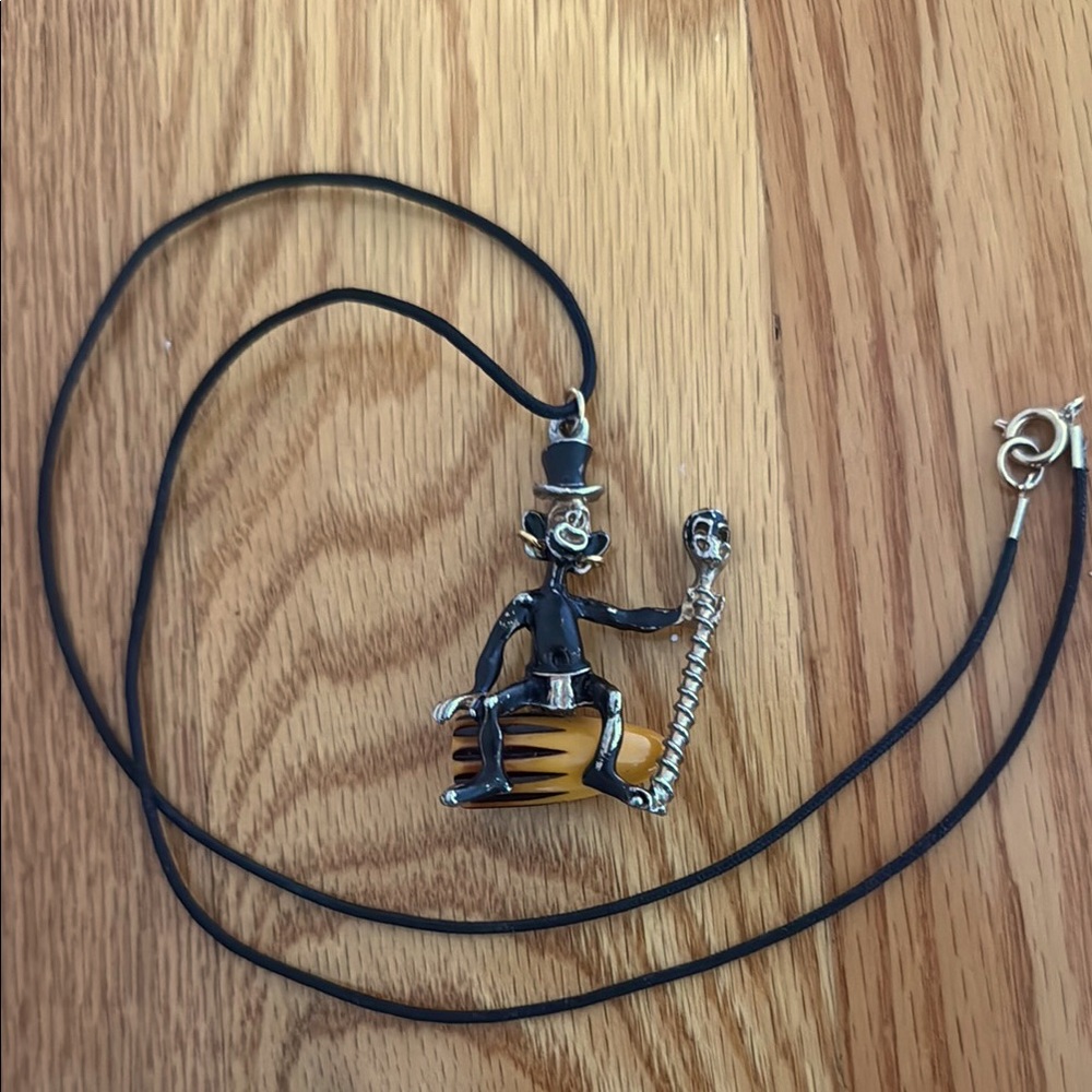 Vintage Charles F. Worth Bakelite African Witch Doctor Pendant Necklace